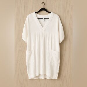 a.n.a Cream Mini Dress GAUZE DRESS
